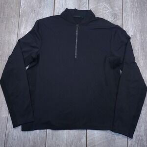 Greyson Siasconset Quarter Zip Pullover Men Size M Black Performance Long Sleeve